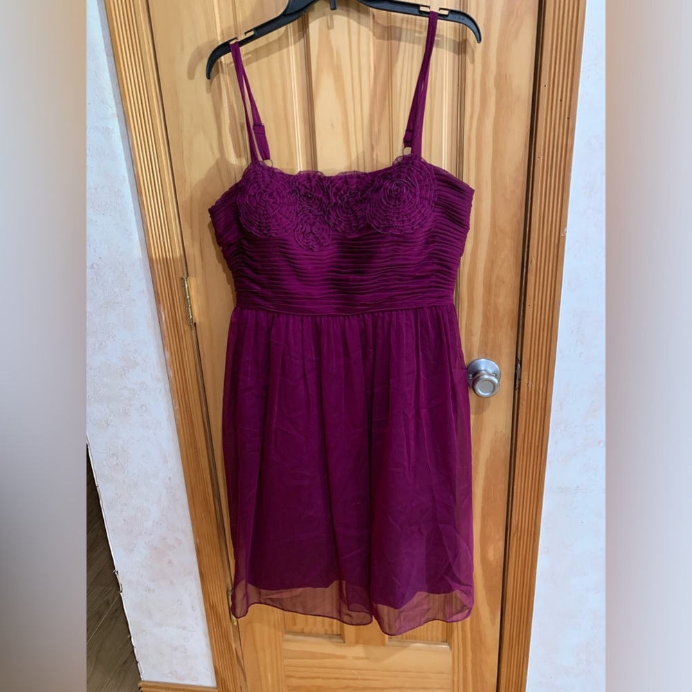 Adrianna Papell Purple Spaghetti Strap Mini Dress